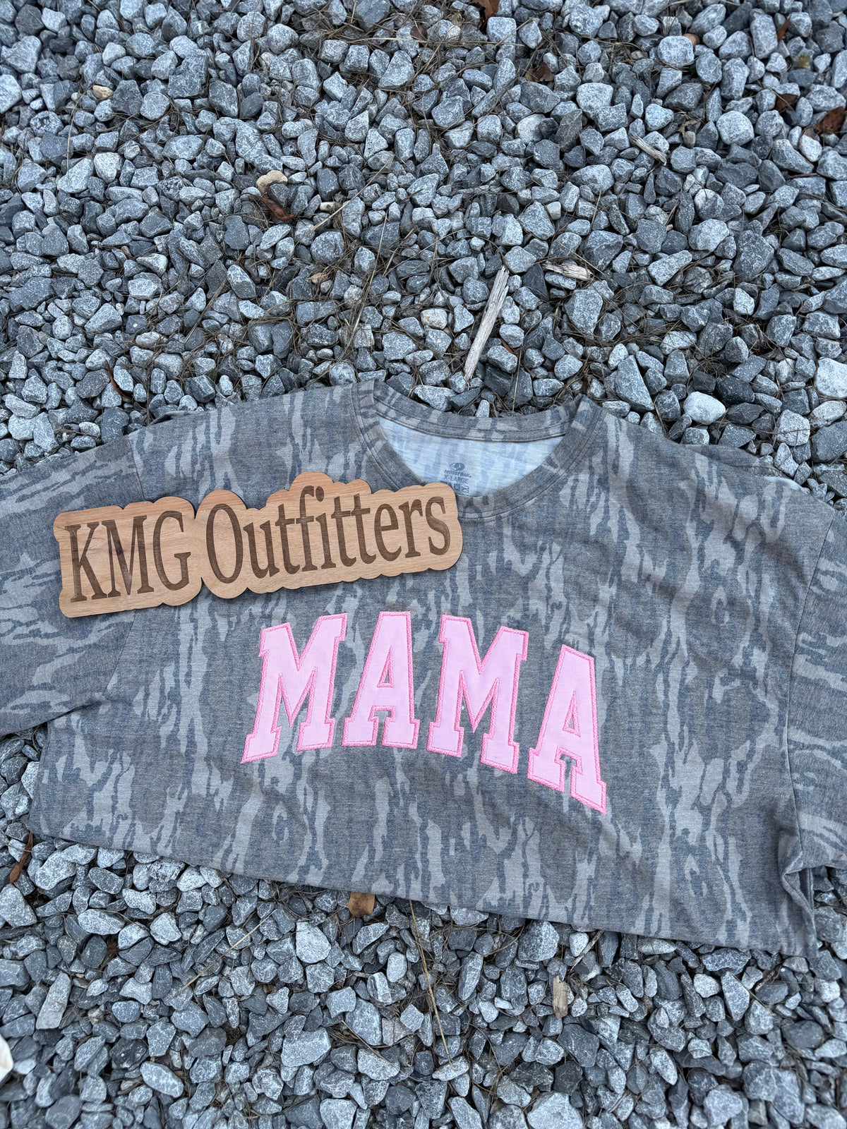 Embroidery mama mossy oak tee