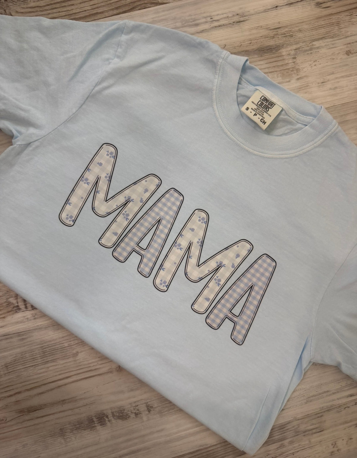 Floral Gingham Mama Tee