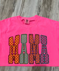 Colored Checkered Mama Tee